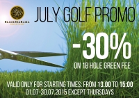 July Course News: - 30% on Green Fee Rate
