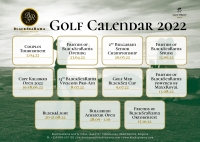 Календарь гольфа на 2022 год
