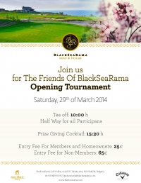 JOIN US FOR THE FRIENDS OF BLACKSEARAMA OPENING TOURNAMENT