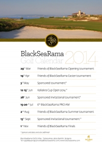 2014 BLACKSEARAMA GOLF TOURNAMENT CALENDAR