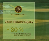 START OF THE SEASON WITH 20% DISCOUNT ON GREEN FEE RATES