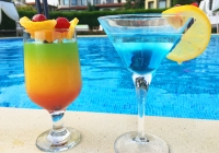 Summer cocktails at the Bell Tower Pool Bar